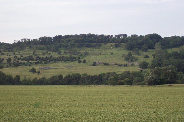 Lemanis Roman Fort, Lympne, Kent. The remains of Lemanis, the Roman fort at Lympne, also known as Stutfall Castle. The sea once reached right to the foot of the hills here and this was once a major Roman port and one of the Saxon Shore forts. Landslips have destroyed many of the remains. (See http://www.roman-britain.org/places/portus_lemanis.htm for more information.)