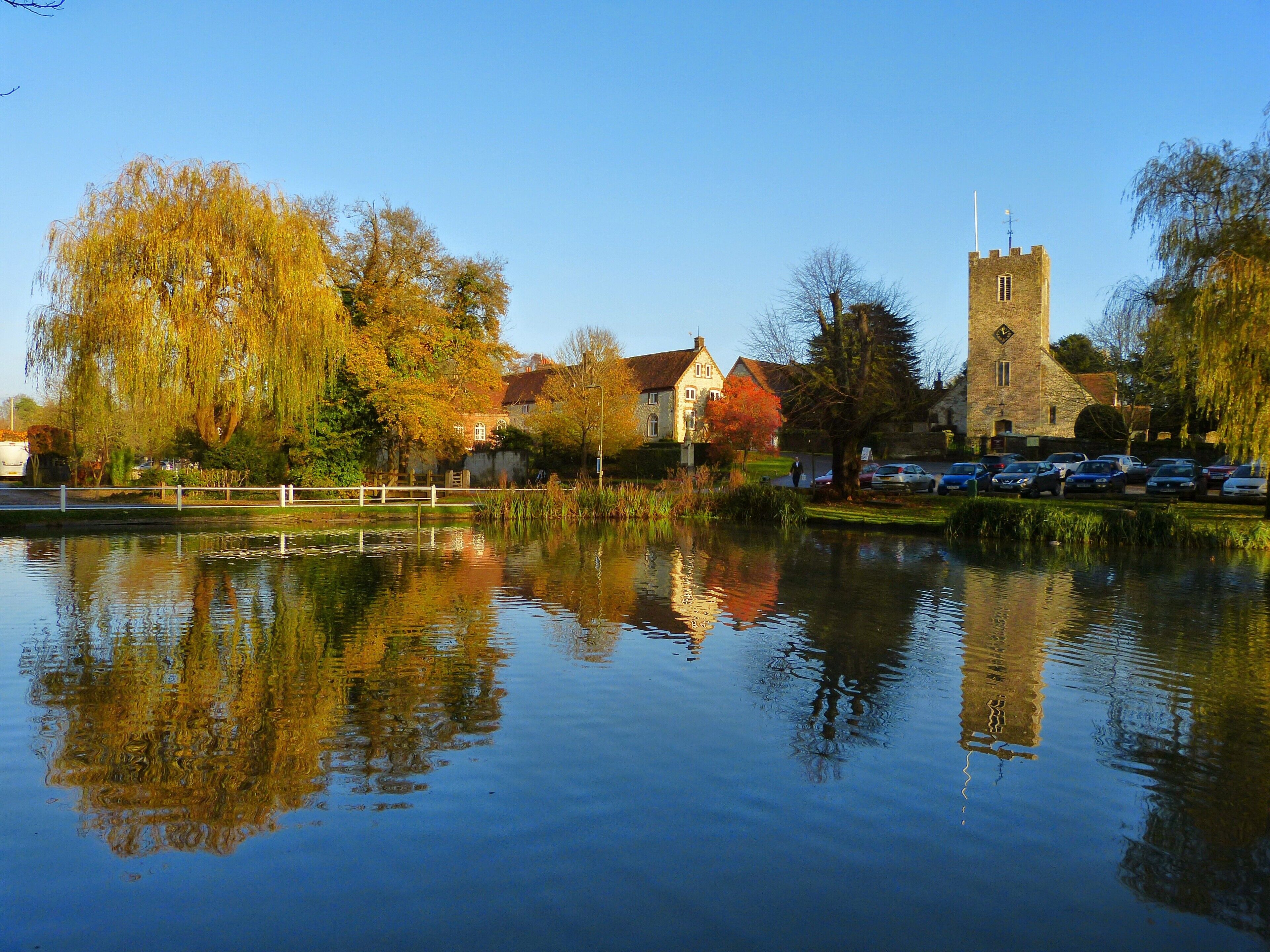 Buriton Pond and Church.