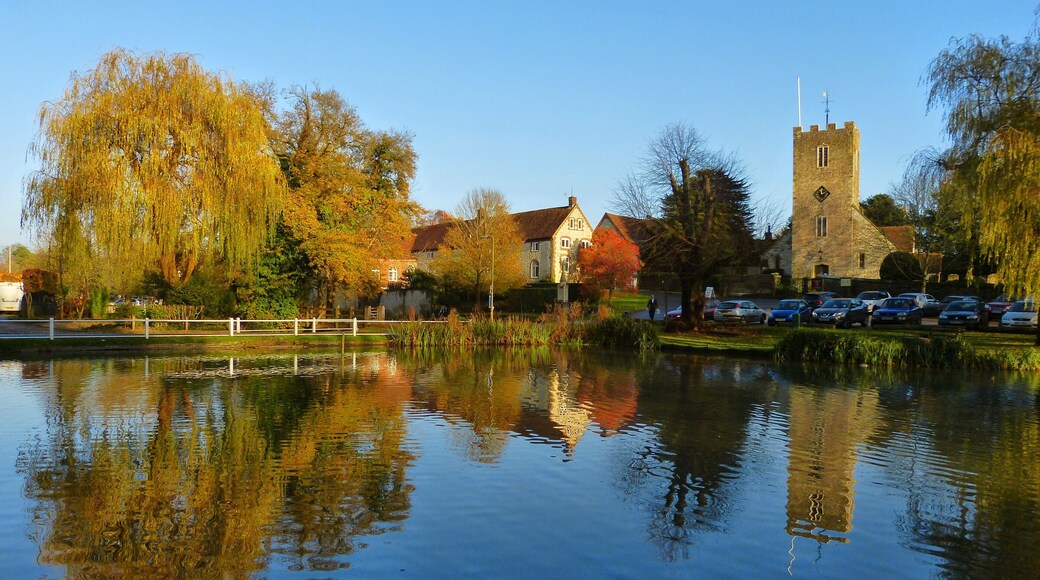 Buriton Pond and Church.