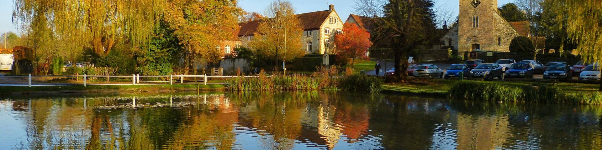 Buriton Pond and Church.