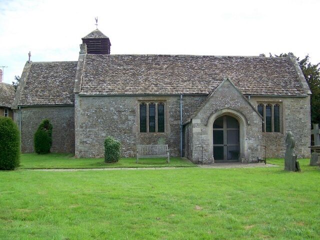 Parish church of St John the Baptist, Brokenborough, Wiltshire, seen from the north