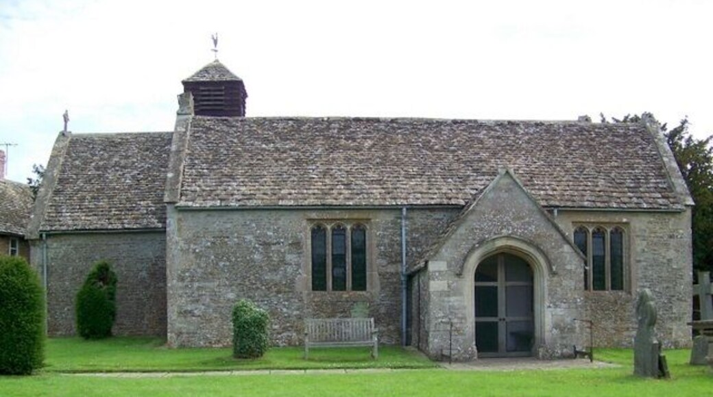 Parish church of St John the Baptist, Brokenborough, Wiltshire, seen from the north