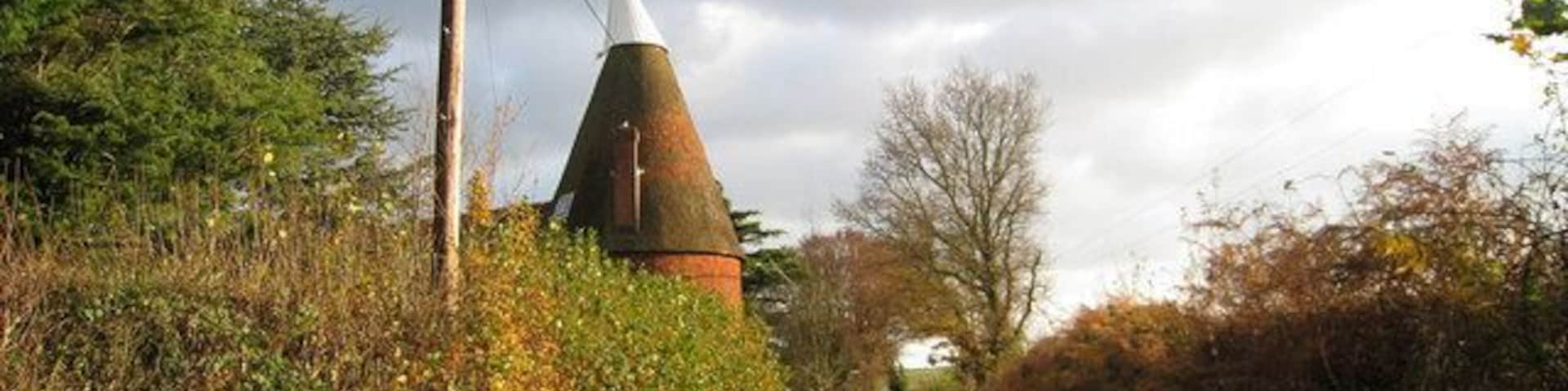 Little Knights Oast, Westfield, East Sussex Single round kiln oast house.
