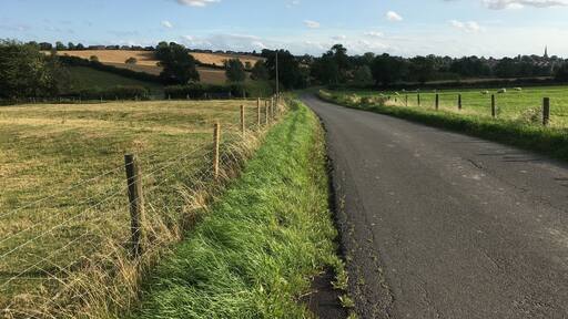 Nice countryside road heading from Braunston to Barby