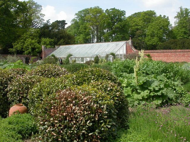 Hinton Admiral gardens — Former kitchen garden. Now used as an herb garden. Link: Hinton Admiral gardens — kitchen garden.