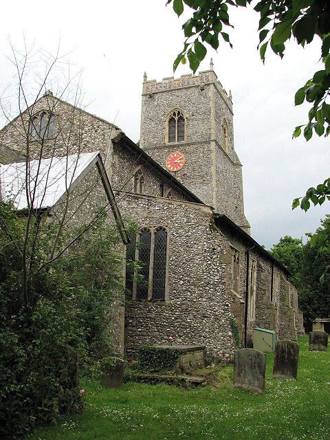 St Mary's church. St Mary's church, built in the 14th century by using remains of the Roman camp, has been extensively restored during the 19th century when the building received new roofs, and again in the 20th century when new pews and the east window were installed > 834477 - 834480. Earlier, in the 17th century, restoration work was done on the south windows. The elaborately carved font canopy, however, was donated in 1493 and still covers the original C14 font > 834491 - it has been repaired, and is held in place and supported by a metal frame with telescopic mechanism so that it can be elevated when the font is being used. Two massive C17 almsboxes with three locks each still stand at the west end. The chancel was repaired in 1831/32 by the Rev'd Henry Holloway at the expense of the parishioners. The east window glass was inserted in memory of the Rector's wife, Muriel Constance Amy Daubeney (d. 1907) > 834483 - 834486. The church is open every day. For more information see: http://www.norfolkchurches.co.uk/brancaster/brancaster.htm