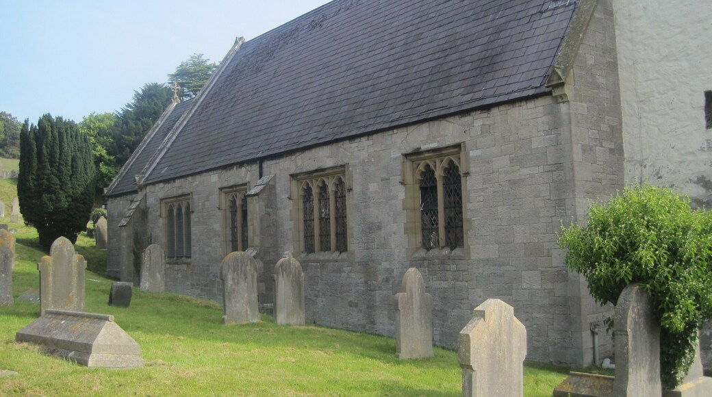 The ancient parish of Bodfari comprised the townships of Bodfari, which was in historic Flintshire, and Aberwheeler, in historic Denbighshire. Medieval tower.