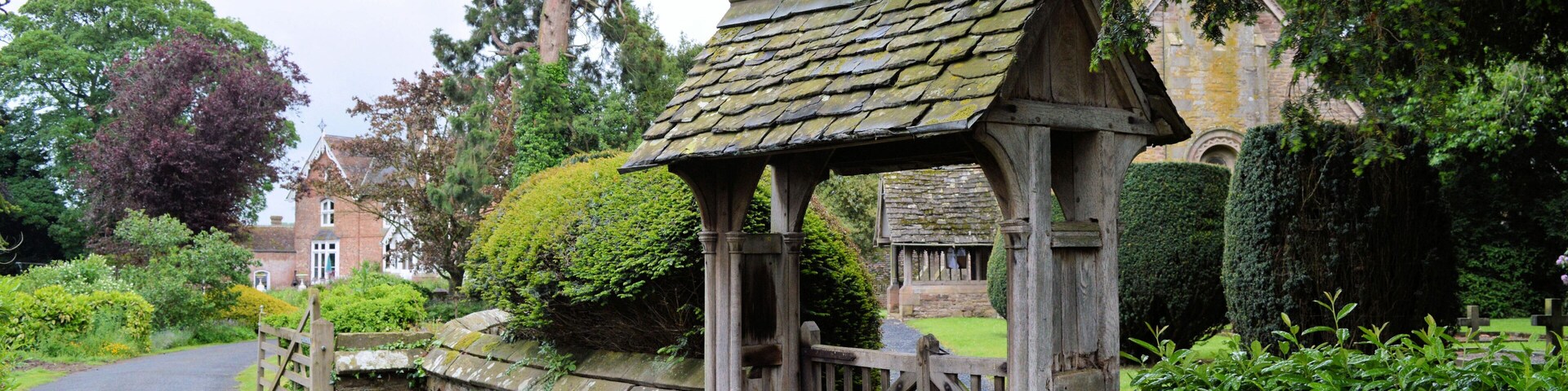 Photograph of the lychgate at Middleton Chapel, Shropshire, England