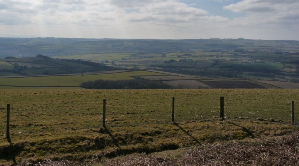 A view towards Cornwall and Bodmin Moor from the monument on Codden Beacon. See also: 1749682