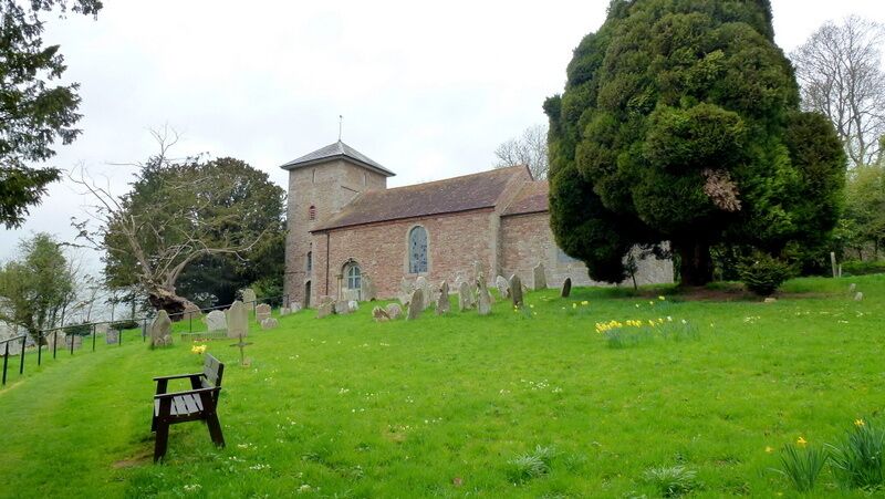 St Giles' parish church, Acton Beauchamp, Herefordshire, seen from the southeast