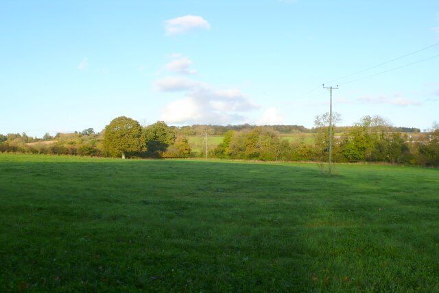 Countryside near Bishops Caundle In the very north of the square, looking east, just to the east of the village