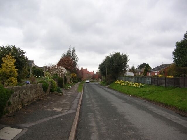 Bishop Monkton Looking down one of the roads in the triangle of Bishop Monkton.