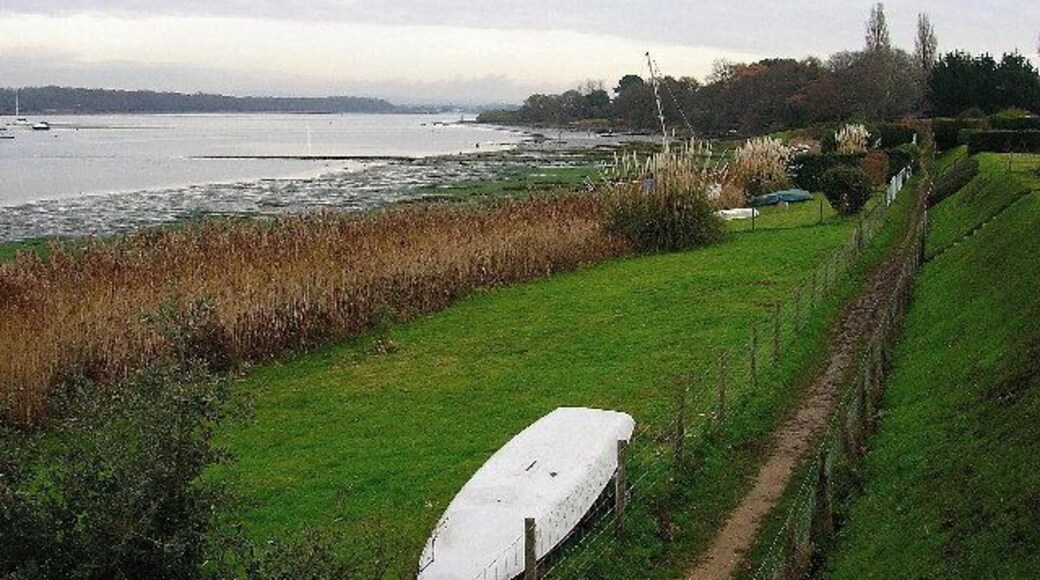 Westlands Pier, Chichester Channel. Looking north east from the footpath.
