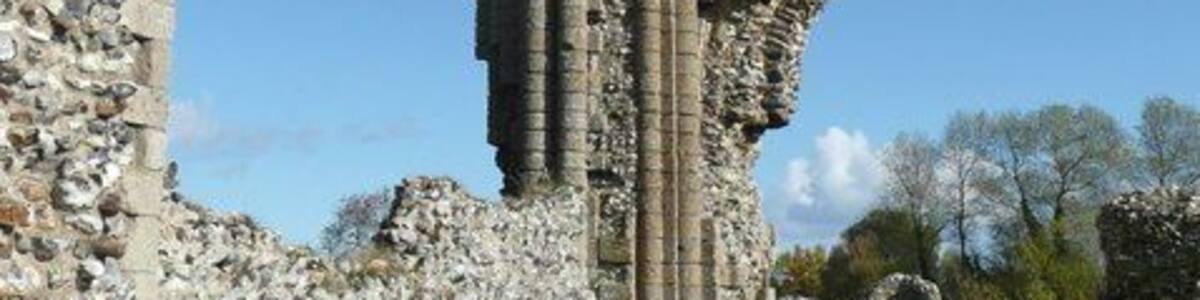 Ruined crossing pier of the priory church, Binham