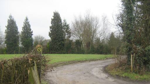 Tollride near Brissenden Green This track is used by a toll rider as part of SETR. (South East Toll Rides).