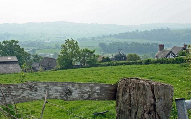 Pied House View Landscape view towards Pied House farm.