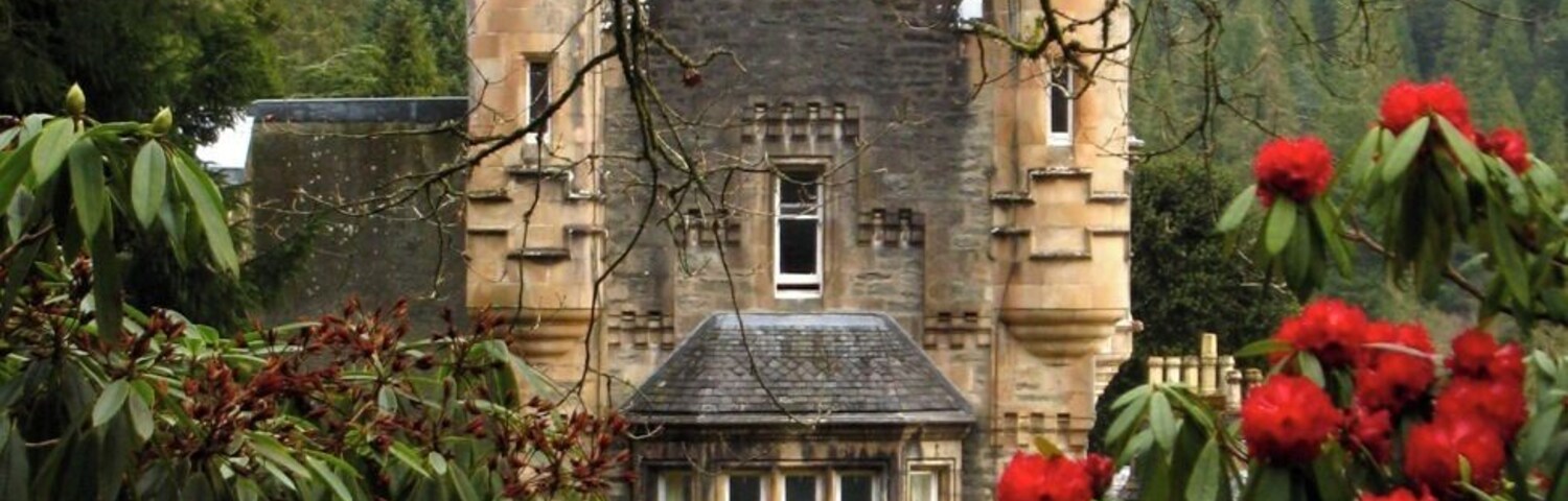 Benmore: Benmore outdoor educational centre This Victorian mansion in the Scottish baronial style lies in the Benmore Botanic Garden. Originally the home of the Younger brewing family the house is now owned by Edinburgh City Council and functions as an outdoor education centre.
