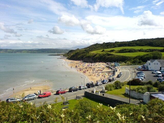 Traeth Benllech The sands at Benllech from the headland above Beach Road.
