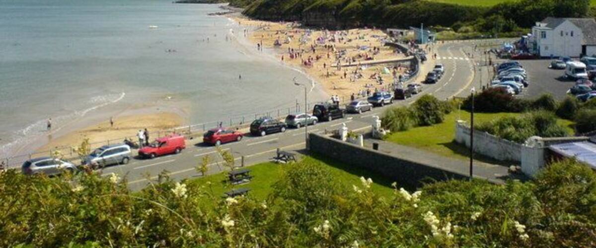 Traeth Benllech The sands at Benllech from the headland above Beach Road.