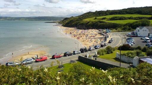 Traeth Benllech The sands at Benllech from the headland above Beach Road.