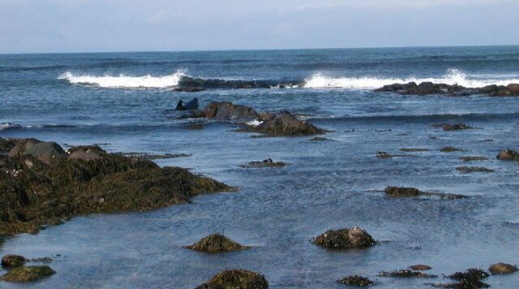 Breaking waves near to Putechan Lodge, Kintyre.