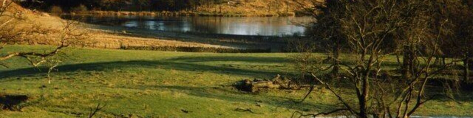 Icy Morning The larger body of water is Kirkleegreen Reservoir. Taken from spot height 157.