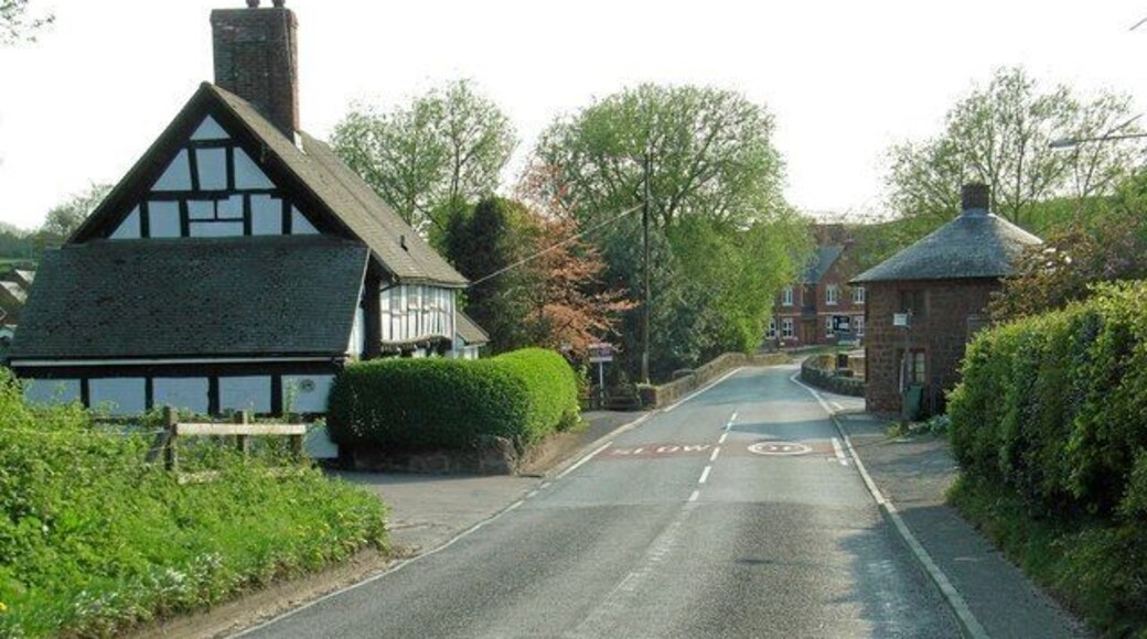 Platt Bridge With Platt Bridge Cottage on the left and the toll house on the right.