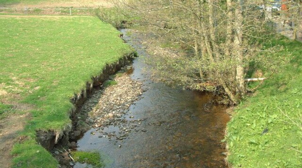 Garry Burn. Small burn flowing past visitor centre south of Bankfoot village.