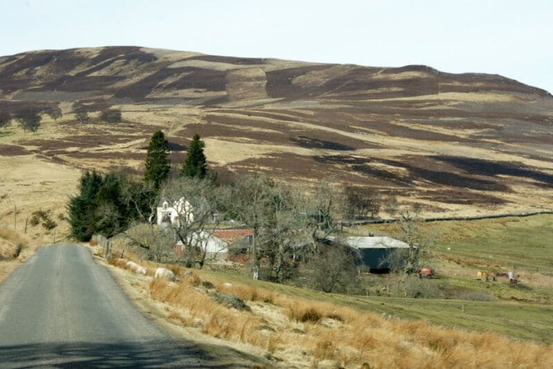 Cormuir, Glen Prosen With the Hill of Strone in the background.