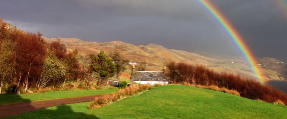 Double rainbow at Kinlochbervie.