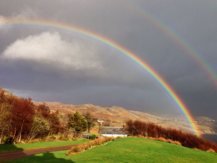 Double rainbow at Kinlochbervie.