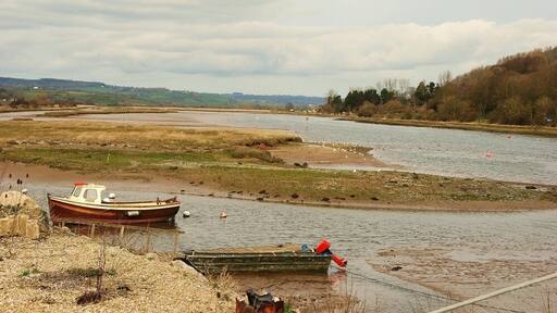 Seaton: River Axe Estuary View up the estuary in the direction of Axmouth