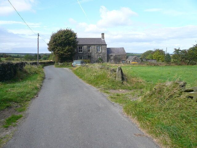 View of Lane from junction with Darley Road (B5057)