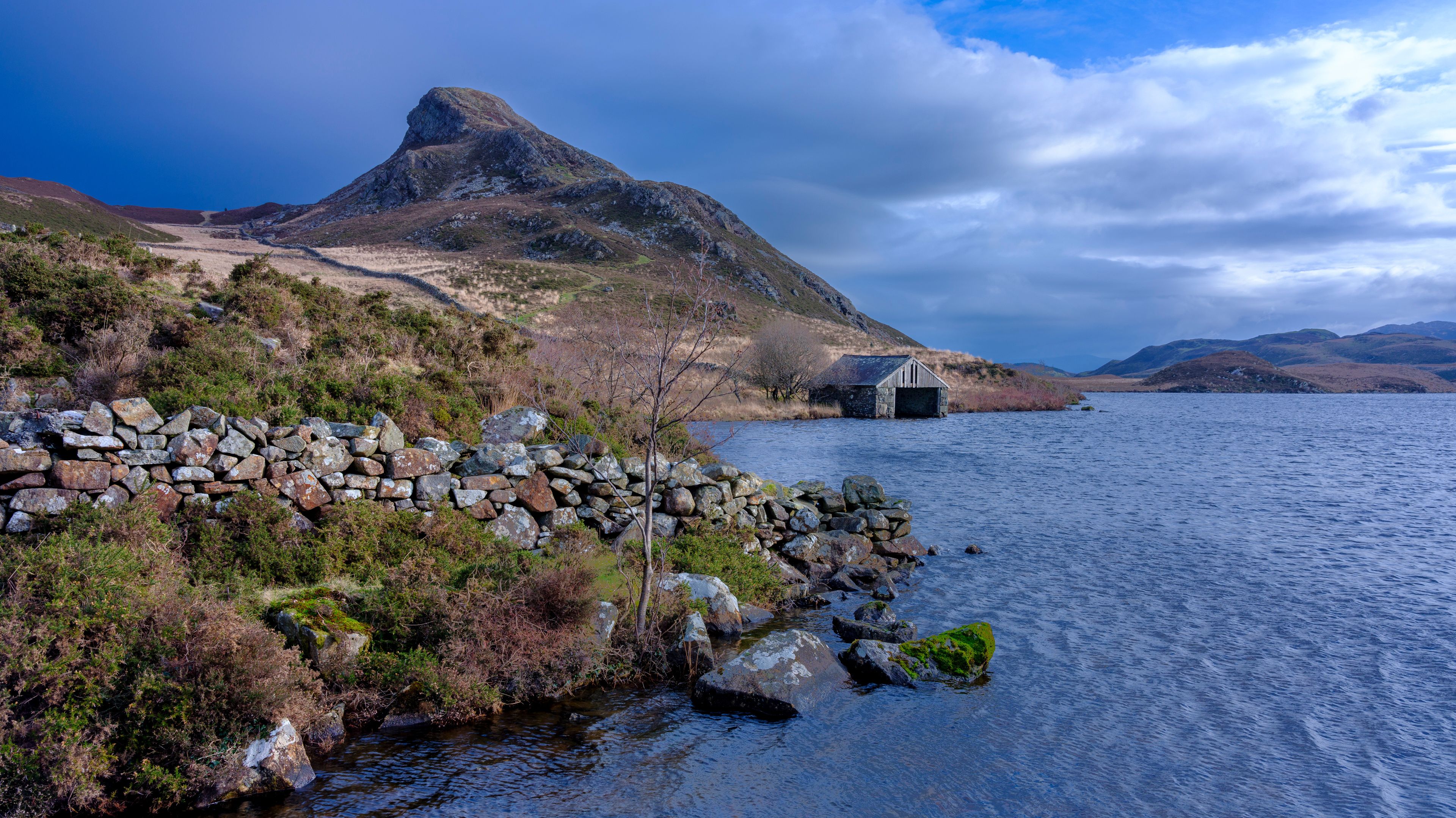 The Boathouse on Llynnau Cregennen near Arthog, Wales