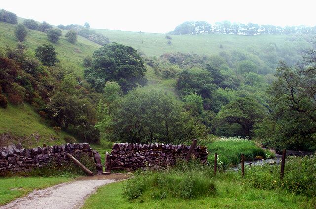 South from near the junction of Biggin Dale & Wolfscote Dale The rain was incessant & cold. 'Flaming June' they call it!