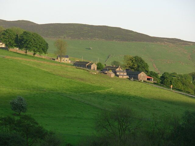 Allgreave Chapel and farm buildings The Chapel is the building to the left of centre, standing right on the inside of a very sharp inclined bend on the A54 Buxton to Congleton road. The photograph was taken from the driveway up to Sparrowgreave Farm.