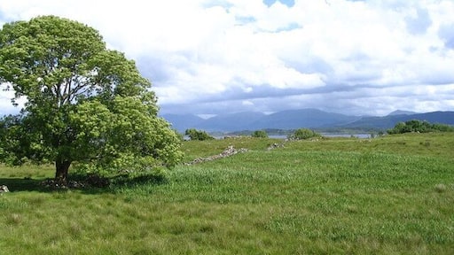 Site of Cill an t-Suidhe What remains there are of this chapel are hidden under the bracken in summer months. The site is reached from the track to the house at Newfield, to the north.