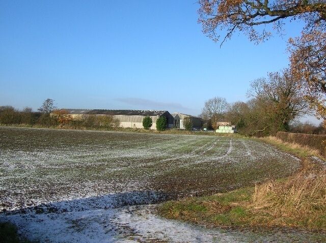 Poplar Grove Farm With a light snow dusting on a sunny November day.