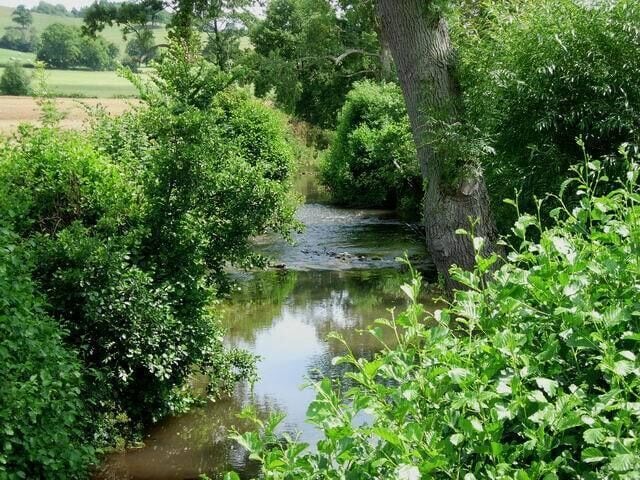 River Dore. From bridge along the B4347
