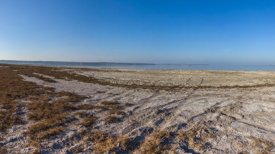 Deserted beach in Koblevo, Ukraine