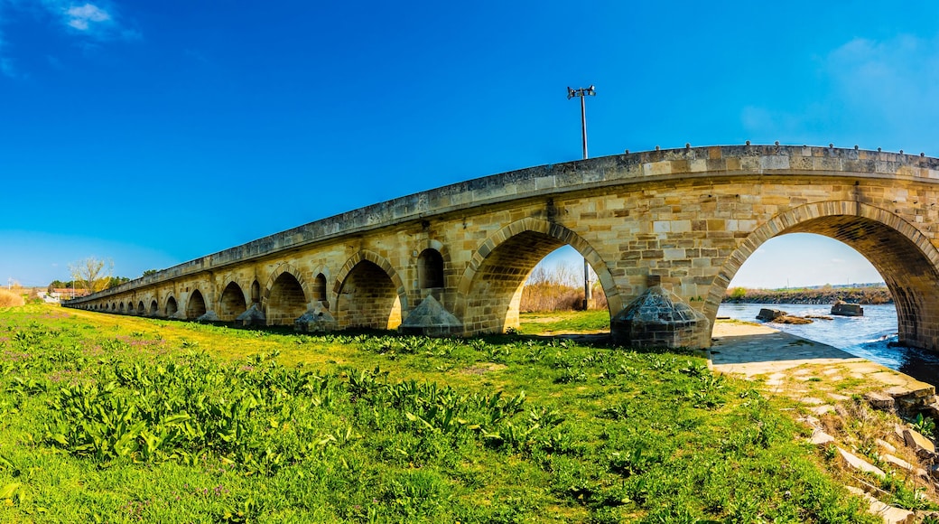 The longest stone bridge of world in Uzunkopru Town of Turkey