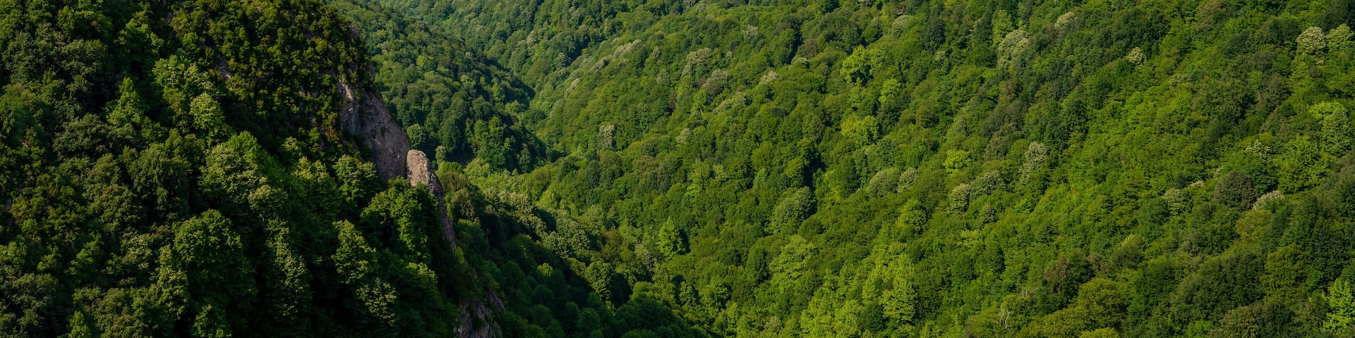 View from glass observation terrace called Ayri Gezegen in Turkish. Masukiye, Kartepe, Kocaeli, Turkey.