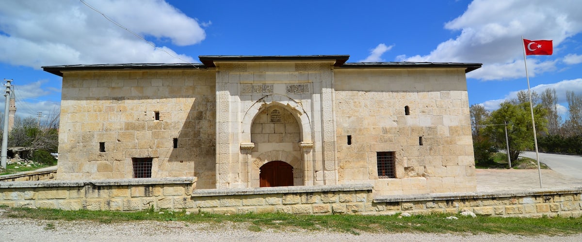 Korkuteli Town in Antalya, Turkey is an Ottoman town. There is a historical Mosque, Madrasa and Bath here.