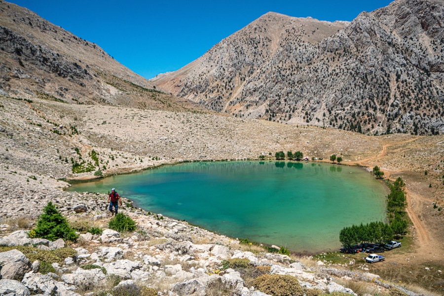 The scenic views of Green Lake, a crater lake, is on the Gömbe Plateau, famous for its unique geographical riches. It is on the slope of Akdağ, the second-highest peak of Antalya.