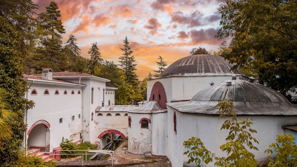 Termal Park view in Termal, Yalova. Termal has populer thermal spring in Turkey