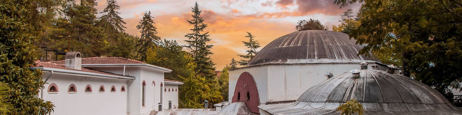Termal Park view in Termal, Yalova. Termal has populer thermal spring in Turkey