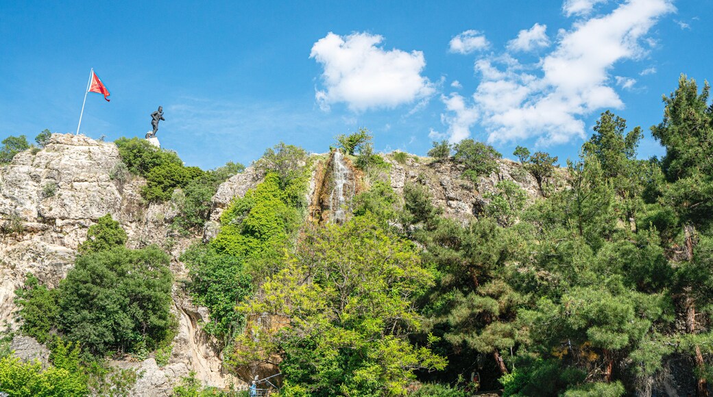 The scenic views of Suçıkan waterfall, which is one of the arms of the Büyük Menderes river, organized as a park in Dinar, Turkey