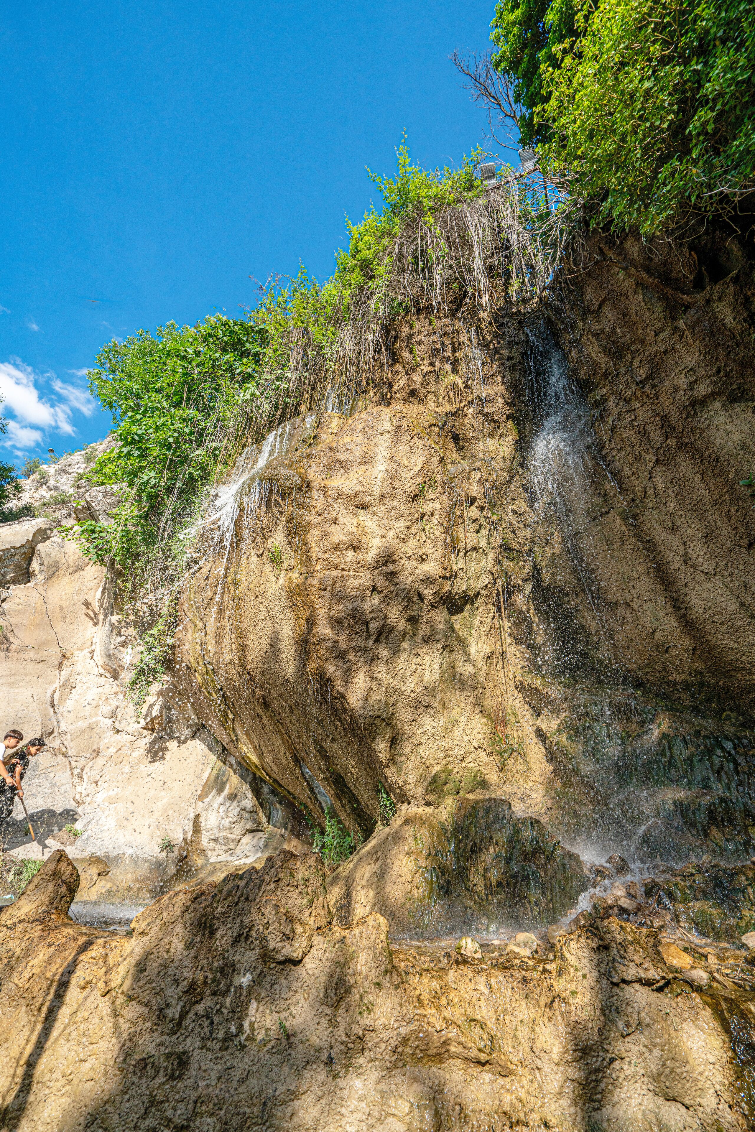 The scenic views of Suçıkan waterfall, which is one of the arms of the Büyük Menderes river, organized as a park in Dinar, Turkey 