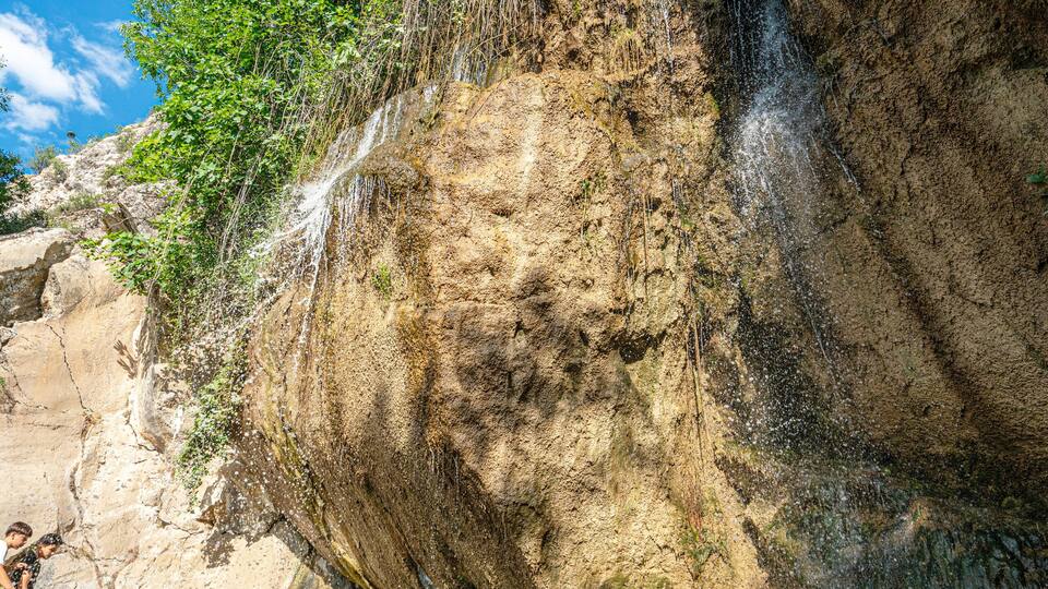 The scenic views of Suçıkan waterfall, which is one of the arms of the Büyük Menderes river, organized as a park in Dinar, Turkey