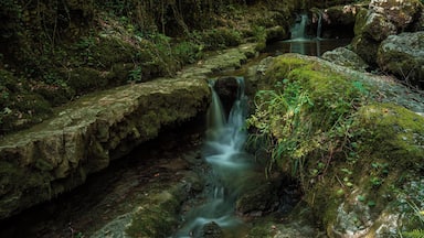 We took a bus from Solothurn to Rüttenen, Dorf, from where we started the walk toward the gorge. After passing by the hermitage and continuing on the path, we had the stream always on our left hand side, beautiful and idyllic, also photogenic of all seasons.